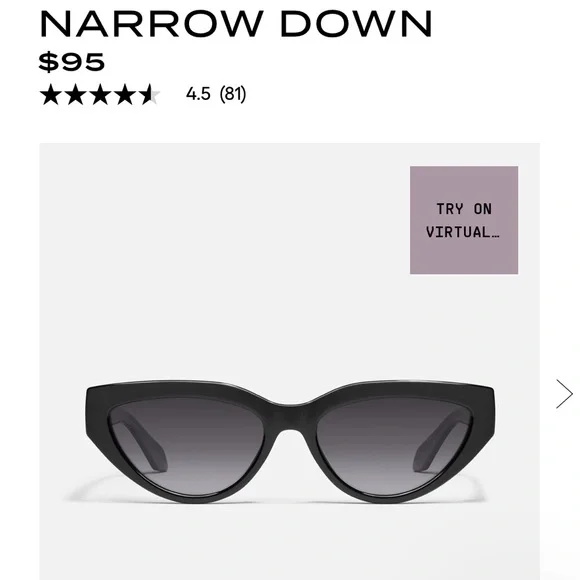 Quay Australia | Accessories | Narrow Down Sunglasses | Poshmark display picture 1